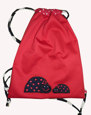 Little Pipal Ladybug Toddler Drawstring Backpack Red, 15 Little Pipal Ladybug Toddler Drawstring Backpack Red, 15