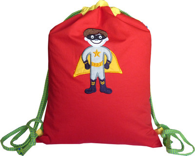 Little Pipal Superhero Toddler Drawstring Backpack Red, 15 Little Pipal Superhero Toddler Drawstring Backpack Red, 15