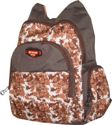 School Goods Canvas Waterproof School Bag Brown, 12 inch School Goods Canvas Waterproof School Bag Brown, 12 inch