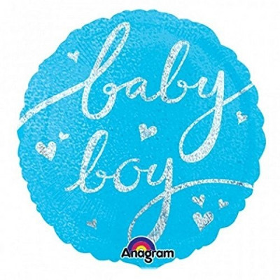 Mypartyshoponline Baby Boy Script Foil Balloon Printed Balloon Mypartyshoponline Baby Boy Script Foil Balloon Printed Balloon