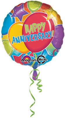 6% OFF on Anagram Anniversary Glitter Printed Balloon