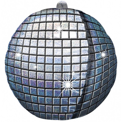 Anagram Ultra Shape - Holographic Disco Ball Printed Balloon Anagram Ultra Shape - Holographic Disco Ball Printed Balloon