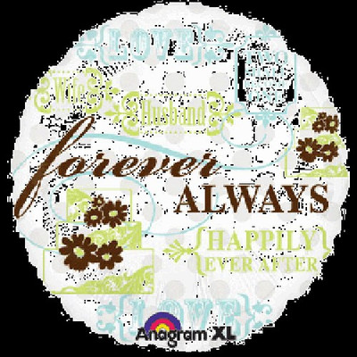Anagram Always & Forever 18 Printed Balloon Anagram Always & Forever 18 Printed Balloon