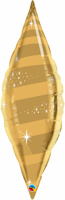 6% OFF on Qualatex Taper Swirl Gold Printed Balloon