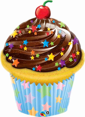Fusion Balloons Choclate Frosted Cupcake (35 inch) Printed Balloon Fusion Balloons Choclate Frosted Cupcake (35 inch) Printed Balloon