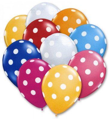 Mypartyshoponline Assorted Polka Dot Printed Balloon Mypartyshoponline Assorted Polka Dot Printed Balloon