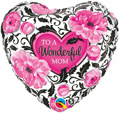 14% OFF on Qualatex To A Wonderful Mom Floral Heart Printed Balloon 14% OFF on Qualatex To A Wonderful Mom Floral Heart Printed Balloon