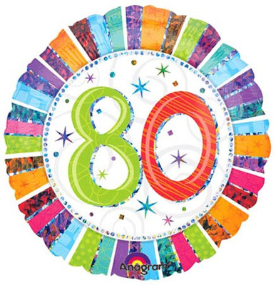 6% OFF on Anagram Radiant Birthday 80 Printed Balloon 6% OFF on Anagram Radiant Birthday 80 Printed Balloon