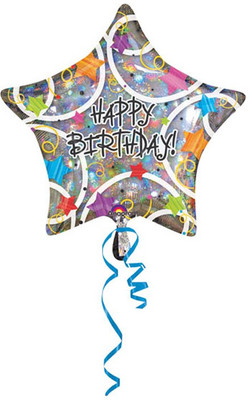2% OFF on Anagram Holographic Birthday Stars Printed Balloon 2% OFF on Anagram Holographic Birthday Stars Printed Balloon