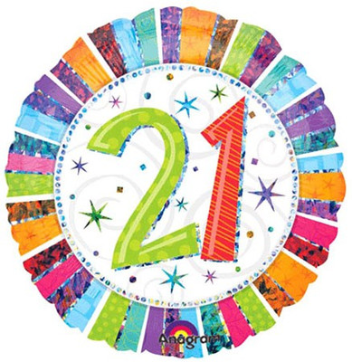 6% OFF on Anagram Radiant Birthday 21 Printed Balloon 6% OFF on Anagram Radiant Birthday 21 Printed Balloon