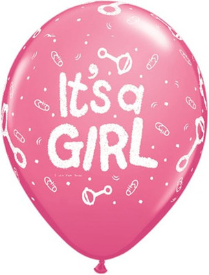 Qualatex It's A Girl Rattle Printed Balloon Qualatex It's A Girl Rattle Printed Balloon