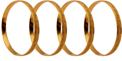 54% OFF on Czar Shine Brass Bangle Set Pack of 4