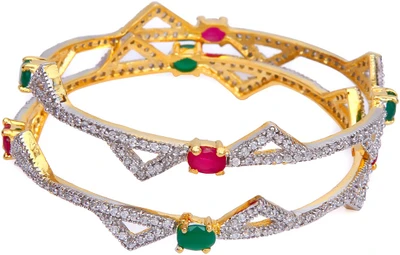 9% OFF on Swarnaratnam Princess Delight Silver Bangle Pack of 2