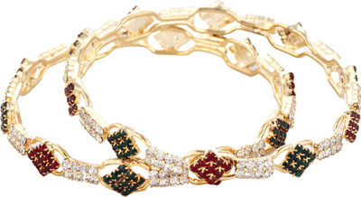 73% OFF on Aaishwarya Party Red & Green Stone Alloy Crystal Bangle Set Pack of 2 73% OFF on Aaishwarya Party Red & Green Stone Alloy Crystal Bangle Set Pack of 2
