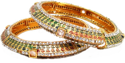 50% OFF on Aria L29075 Alloy Enamel Plated Bangle Set Pack of 2