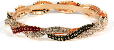 Bindhani Style Diva Alloy Cubic Zirconia 10K White Gold Plated Bangle Bindhani Style Diva Alloy Cubic Zirconia 10K White Gold Plated Bangle