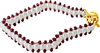 Surat Diamond Charm n Magic Metal Ruby, Pearl Bracelet Surat Diamond Charm n Magic Metal Ruby, Pearl Bracelet