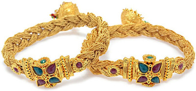 38% OFF on Alankruthi Dazzling Copper Copper Plated Bracelet Pack of 2