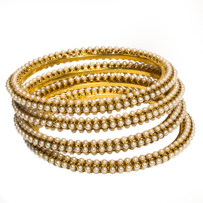 33% OFF on Joyas Trendy Look Brass Bangle Set Pack of 4