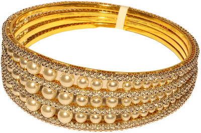 56% OFF on Affinity Alloy Cubic Zirconia 18K Yellow Gold Plated Bangle Set Pack of 4 56% OFF on Affinity Alloy Cubic Zirconia 18K Yellow Gold Plated Bangle Set Pack of 4