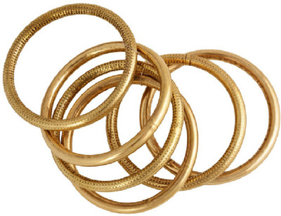 40% OFF on Gold & More Antique Gold Polish Alloy Bangle Set Pack of 6 40% OFF on Gold & More Antique Gold Polish Alloy Bangle Set Pack of 6
