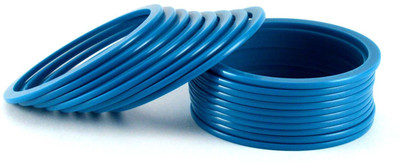 25% OFF on Vidhya Kangan Turquoise Acrylic Crystal Enamel Plated Bangle Set Pack of 18