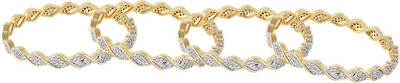 16% OFF on Ur Pearls & Trinkets Ultra Modern Alloy Bangle Set Pack of 4