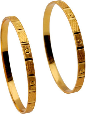 54% OFF on Czar Shine Brass Bangle Set Pack of 4