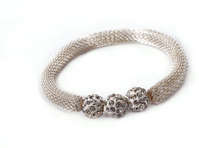 30% OFF on De Beaute Alloy Silver Plated Bracelet