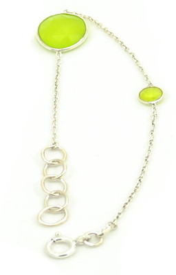 72% OFF on Style A Bit Fabgems Sterling Silver Jade Sterling Silver Plated Bracelet