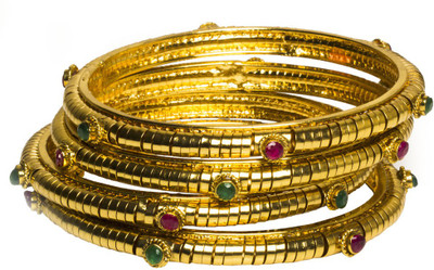 33% OFF on Joyas Trendy Look Copper Bangle Set Pack of 4