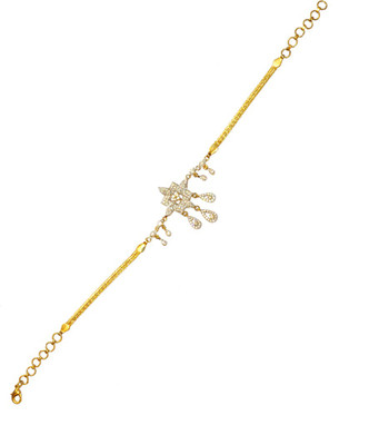 Women Trendz Golden Polish Traditional With A.D. Brass Bracelet Women Trendz Golden Polish Traditional With A.D. Brass Bracelet