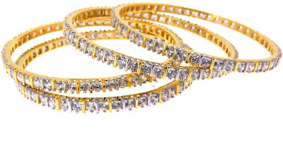 40% OFF on Aabhushan Jewels Fashion Alloy Cubic Zirconia Bangle Set Pack of 4