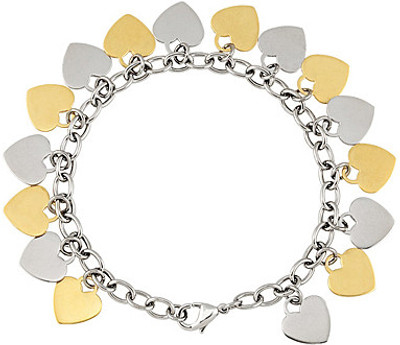 14% OFF on Love Bright Jewelry Stainless Steel Charm Bracelet