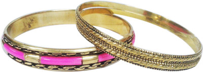 27% OFF on Decor Tattva Inc. Golden Delight Brass Brass Plated Bangle Set Pack of 3