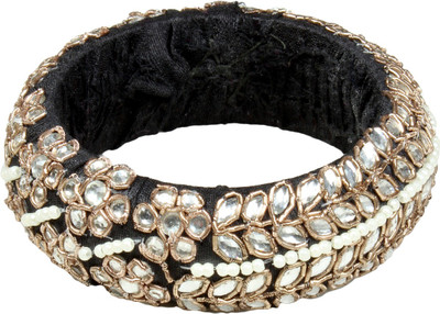 63% OFF on Glitters Black Hand Crafted Designer with Stones and Zardosi Fabric Bangle 63% OFF on Glitters Black Hand Crafted Designer with Stones and Zardosi Fabric Bangle