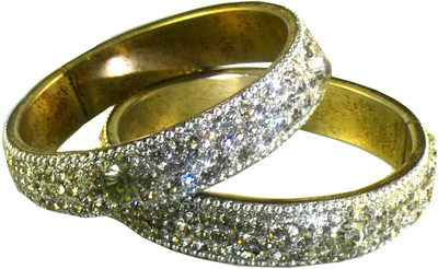 57% OFF on Abqa Hydrabadi Bangle Womens Delight Lac Zircon Bangle Set Pack of 2