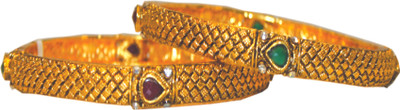 9% OFF on Bejeweled Copper Copper Plated Bangle Set Pack of 2 9% OFF on Bejeweled Copper Copper Plated Bangle Set Pack of 2