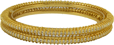 52% OFF on R18Jewels-Fashion&U Sparkle Metal Bangle Set Pack of 2