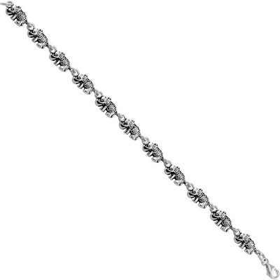 65% OFF on 925 Silver Elephant Theme Sterling Silver Bracelet