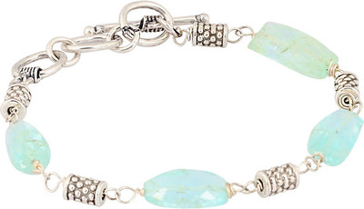 55% OFF on Sparkling Drop Brass Aquamarine Bracelet