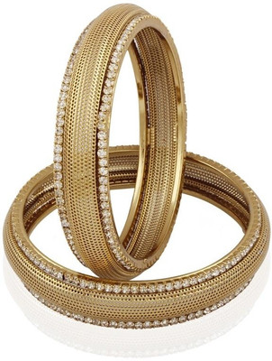 Accessher Rusty Gold Bangle Brass Bangle Set Pack of 2