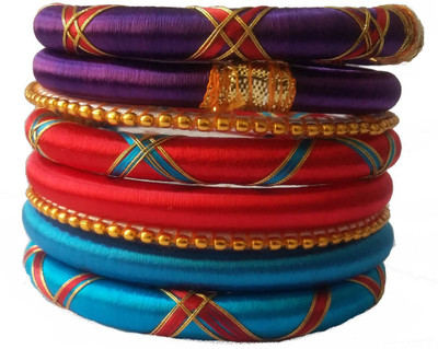 66% OFF on Kuhuk Thread Accessory Plastic Bangle Set Pack of 8