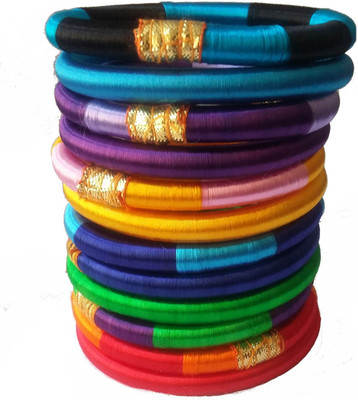 50% OFF on Kuhuk Thread Accessory Plastic Bangle Set Pack of 12