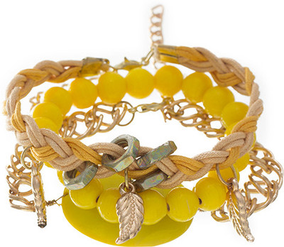 20% OFF on Blueberry B-1579 Glass, Metal Bracelet Set Pack of 3