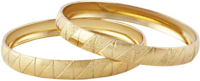 Senorita Cultural Brass Yellow Gold Plated Bangle Set Pack of 2 Senorita Cultural Brass Yellow Gold Plated Bangle Set Pack of 2