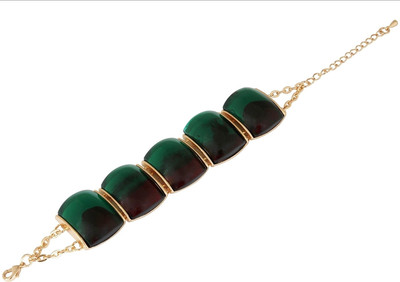 50% OFF on Crunchy Fashion Alloy, Resin Rose Gold Plated Bracelet