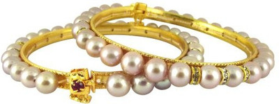 46% OFF on SJPearls blg Alloy Pearl Bracelet Set Pack of 2