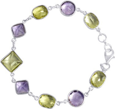 50% OFF on Arsh Crown Sky Dominion BR1250 Sterling Silver Amethyst, Quartz Sterling Silver Plated Bracelet