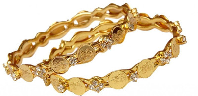 23% OFF on Jewbang Brass, Bronze, Alloy, Copper, Enamel Bangle Set Pack of 2